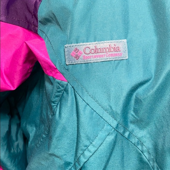 Columbia vintage 90s blue, pink, purple ski jacket - Picture 2 of 14